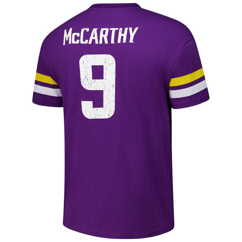Minnesota Vikings  J.J. McCarthy  Majestic Threads Name & Number Oversized Fit T-Shirt