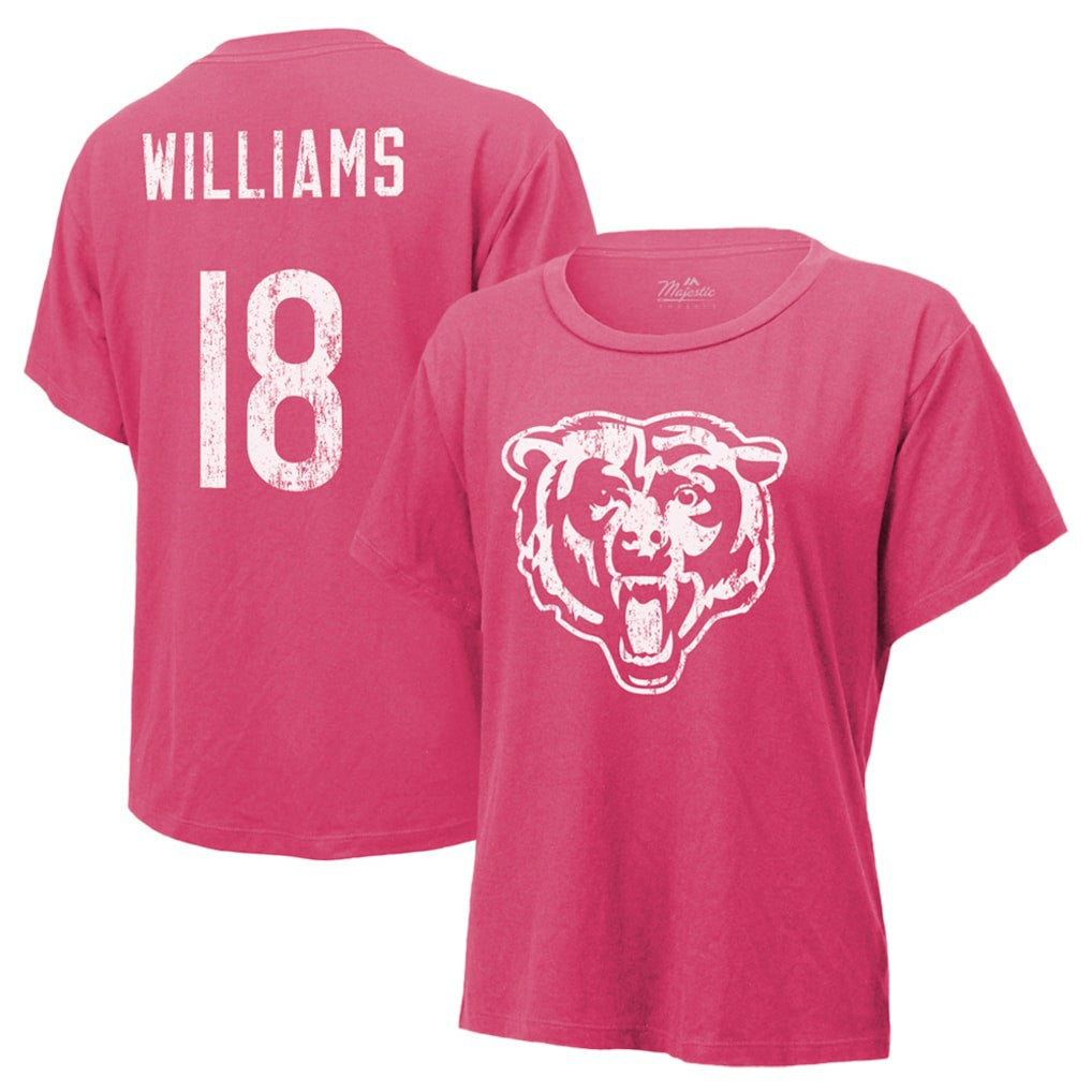 Chicago Bears  Caleb Williams  Majestic Threads Women's Name & Number T-Shirt