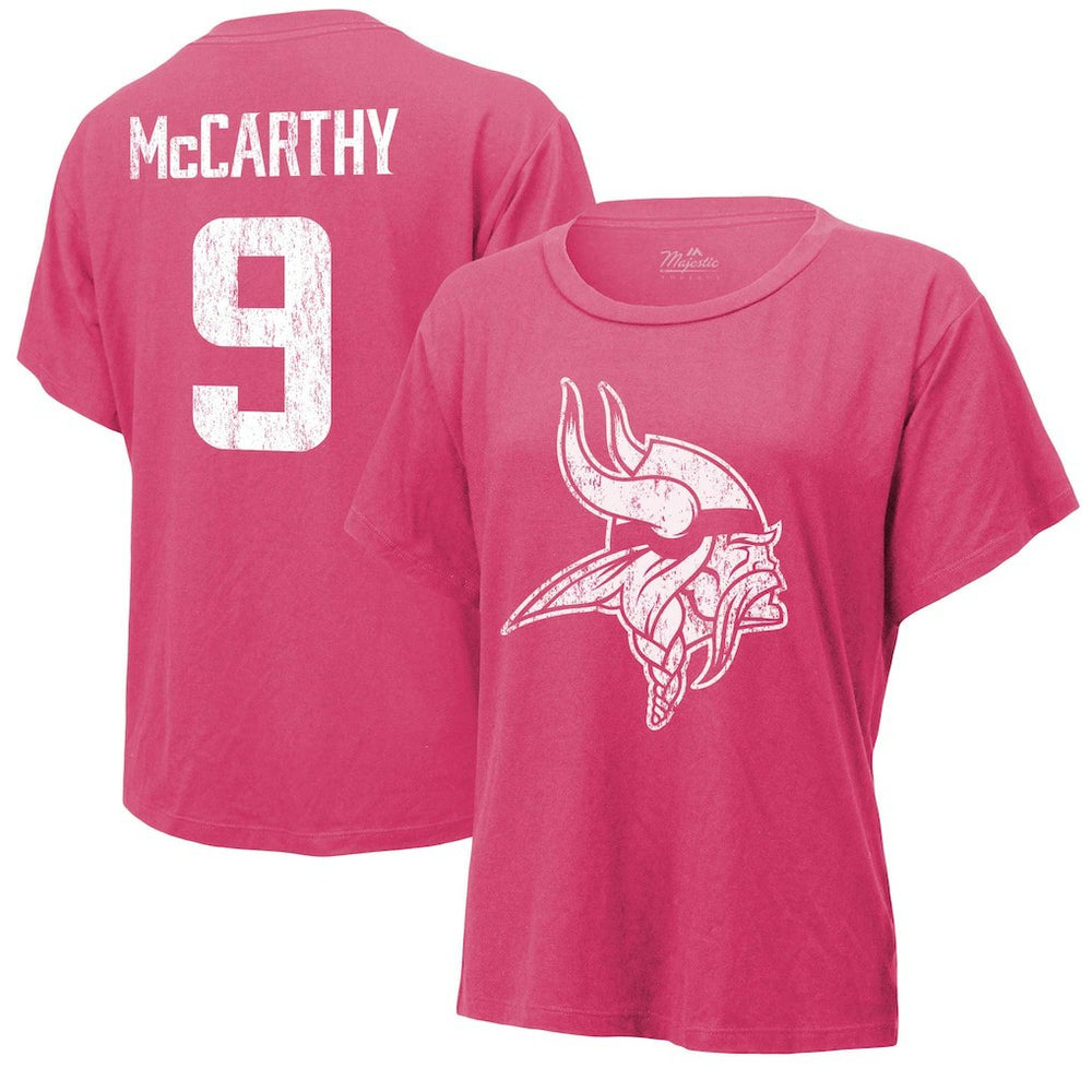 Minnesota Vikings  J.J. McCarthy  Majestic Threads Women's Name & Number T-Shirt