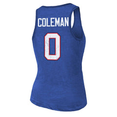 Buffalo Bills  Keon Coleman  Majestic Threads Women's Name & Number Tri-Blend Scoop Neck Tank Top