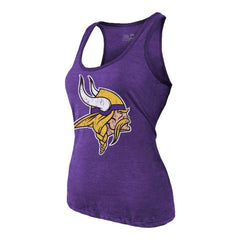 Minnesota Vikings  J.J. McCarthy  Majestic Threads Women's Name & Number Tri-Blend Scoop Neck Tank Top