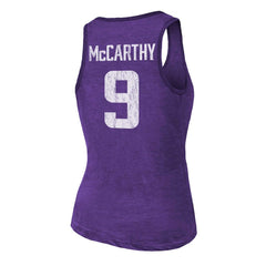 Minnesota Vikings  J.J. McCarthy  Majestic Threads Women's Name & Number Tri-Blend Scoop Neck Tank Top