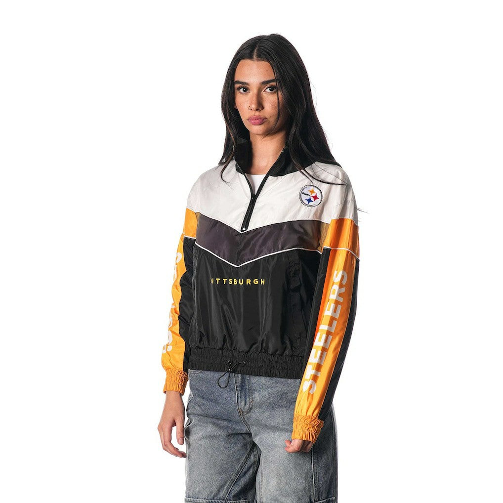 Pittsburgh Steelers  The Wild Collective Women's 1/4 Zip Track Jacket