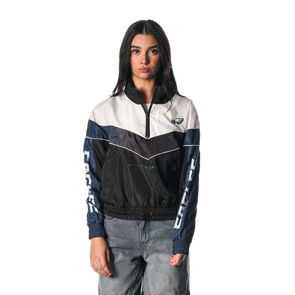 Philadelphia Eagles  The Wild Collective Women's 1/4 Zip Track Jacket