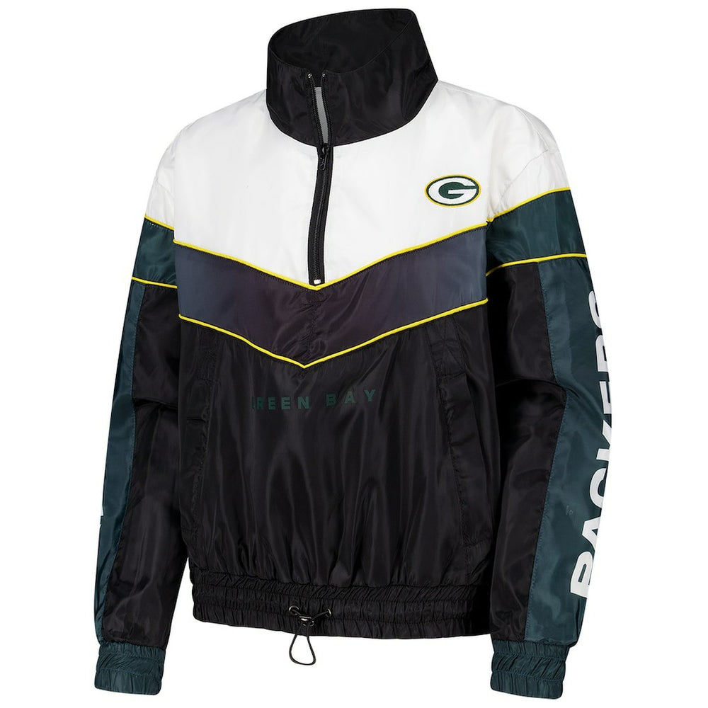 Green Bay Packers  The Wild Collective Women's 1/4 Zip Track Jacket