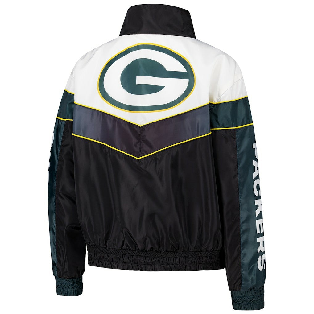 Green Bay Packers  The Wild Collective Women's 1/4 Zip Track Jacket