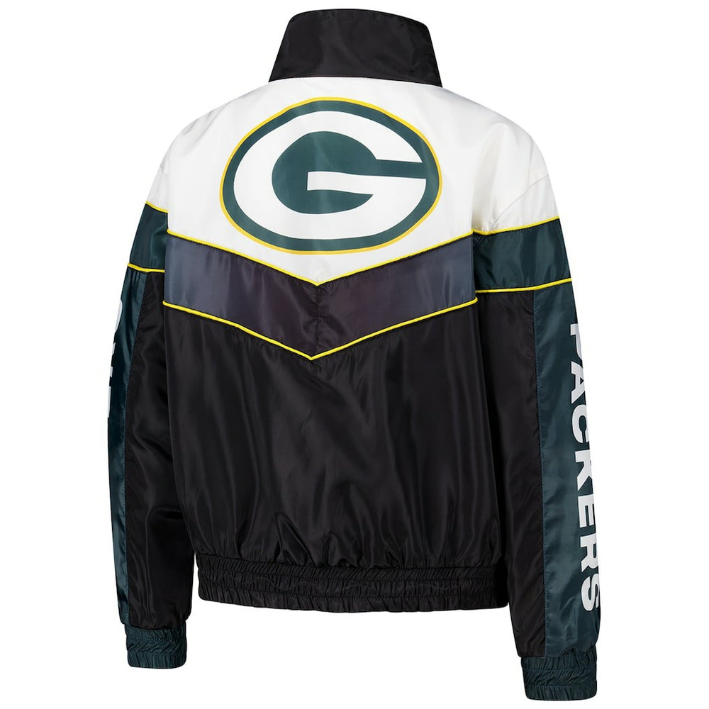 Green Bay Packers  The Wild Collective Women's 1/4 Zip Track Jacket