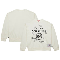 Miami Dolphins Mitchell & Ness Women's Throwback Logo 3.0 Pullover Sweatshirt