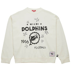 Miami Dolphins Mitchell & Ness Women's Throwback Logo 3.0 Pullover Sweatshirt