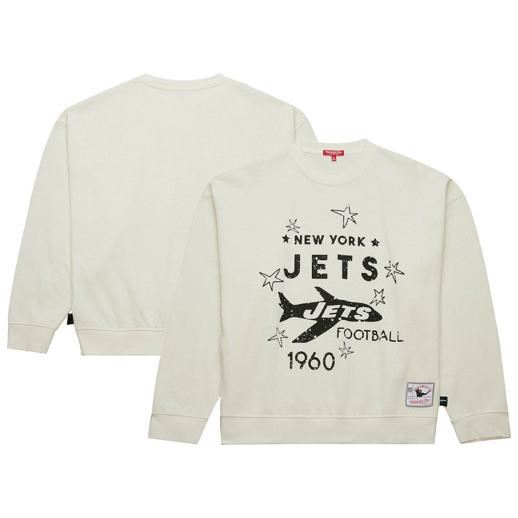New York Jets Mitchell & Ness Women's Throwback Logo 3.0 Pullover Sweatshirt