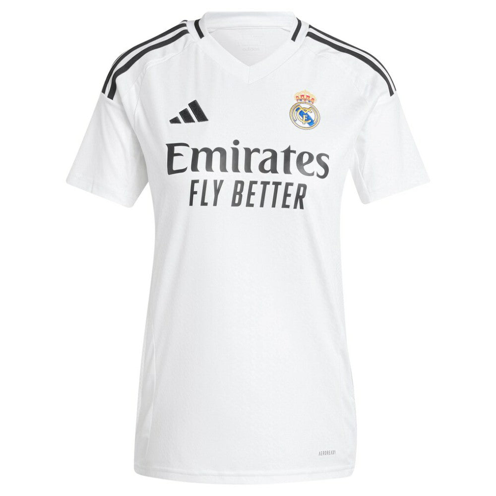Kylian Mbappé Real Madrid Women's 2024/25 Home Replica Player Jersey White - Adidas