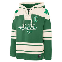 Alexander Ovechkin Washington Capitals '47 St. Patrick's Day Player Name & Number Lacer Pullover Hoodie For Sale