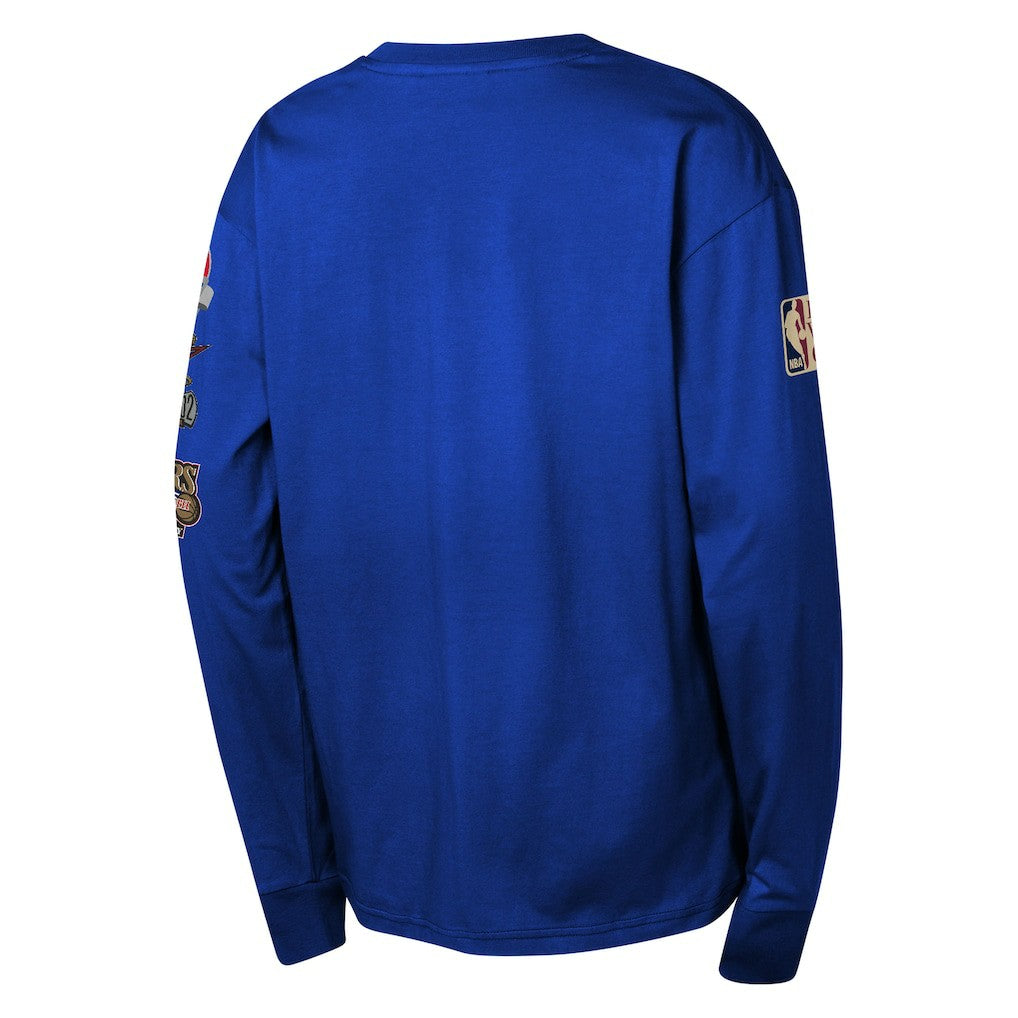 Philadelphia 76ers Youth Hardwood Classics All Over Long Sleeve T-Shirt Outlet