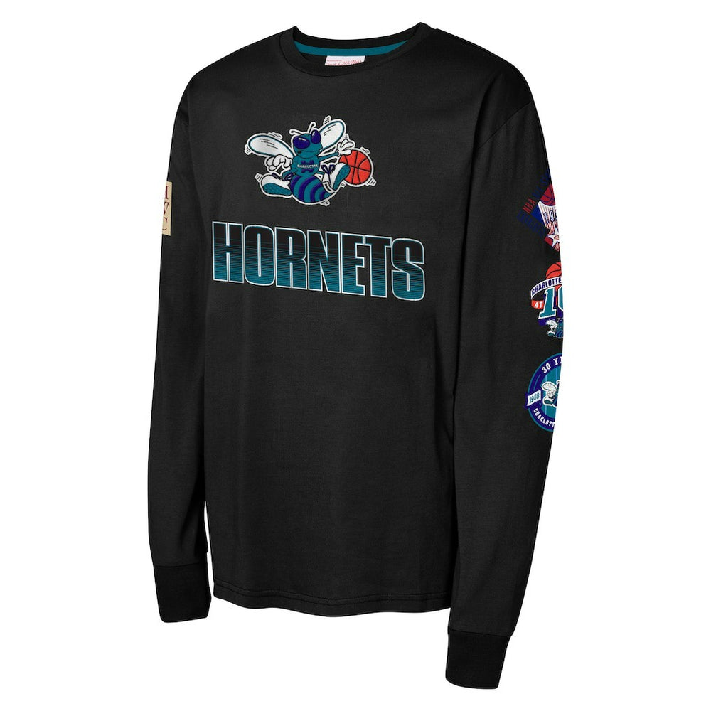 Charlotte Hornets Youth Hardwood Classic All Over Long Sleeve T-Shirt Online