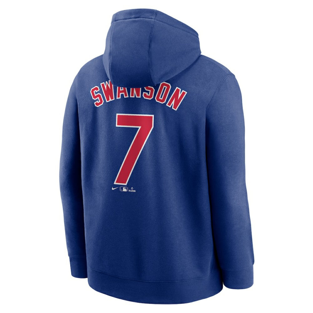 Dansby Swanson Chicago Cubs Nike Player Name & Number Club Pullover Hoodie | MLB Shop