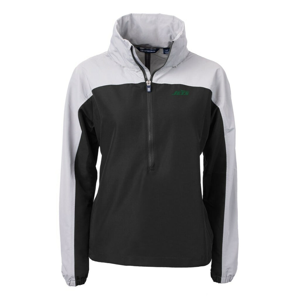 New York Jets  Cutter & Buck Women's Primary Logo Charter Eco Recycled Half-Zip Hoodie Anorak Jacket