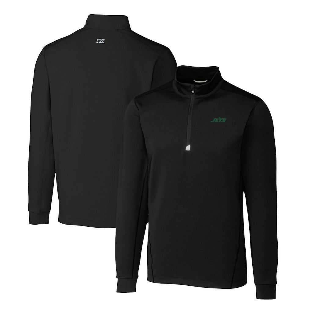 New York Jets  Cutter & Buck Primary Logo Traverse Stretch Quarter-Zip Top