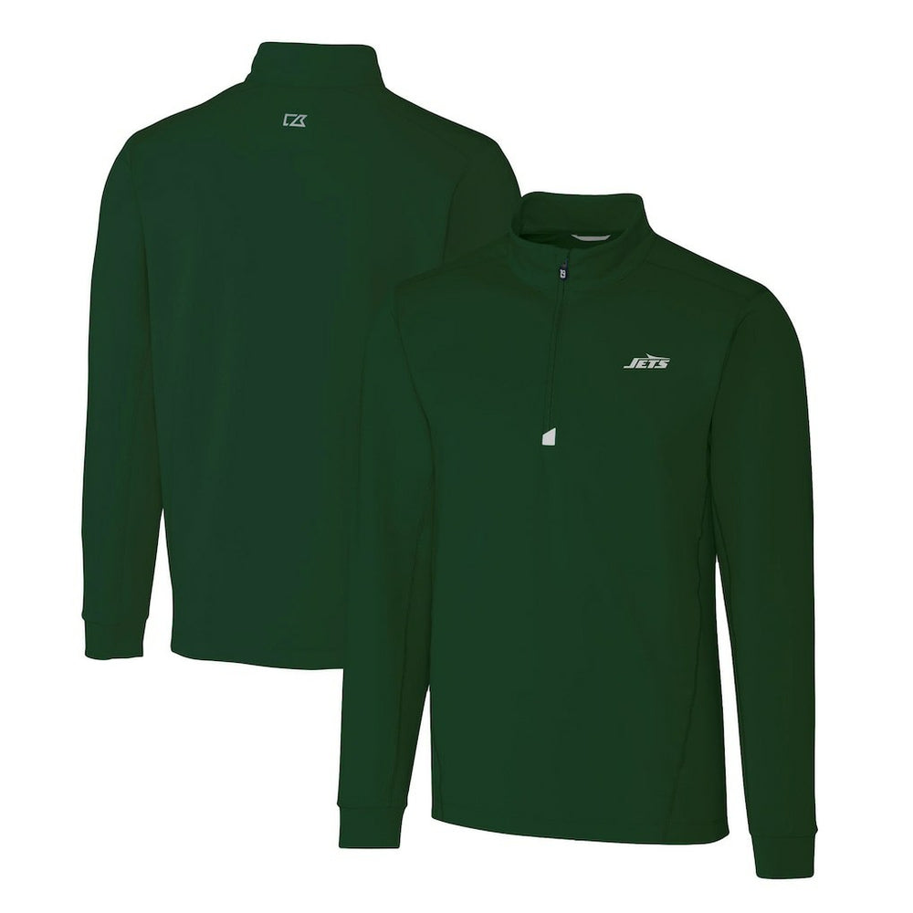New York Jets  Cutter & Buck Primary Logo Traverse Stretch Quarter-Zip Top