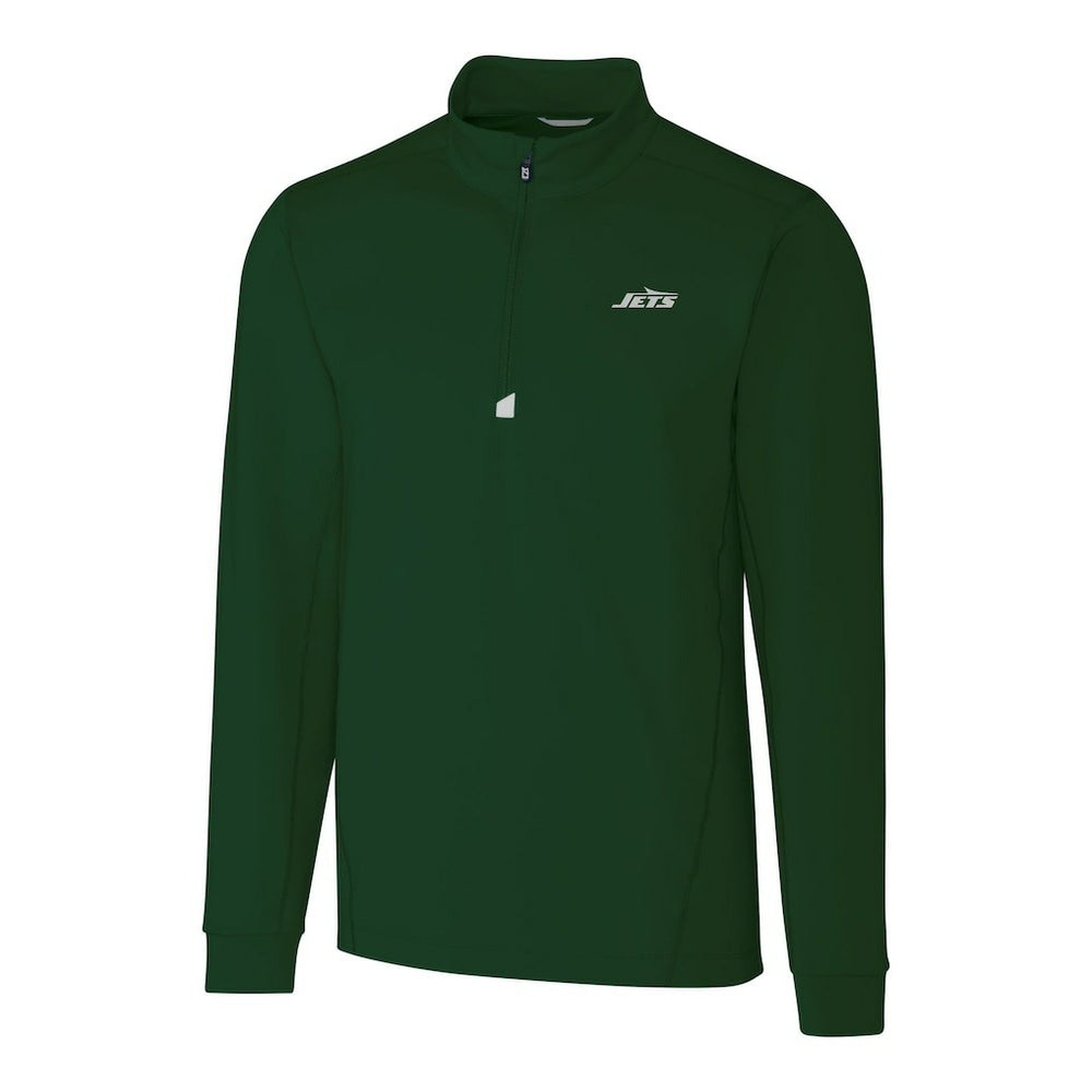 New York Jets  Cutter & Buck Primary Logo Traverse Stretch Quarter-Zip Top