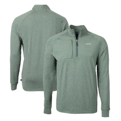 New York Jets  Cutter & Buck Primary Logo Adapt Eco Knit Quarter-Zip Top