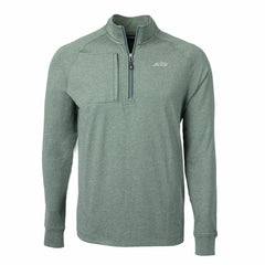 New York Jets  Cutter & Buck Primary Logo Adapt Eco Knit Quarter-Zip Top