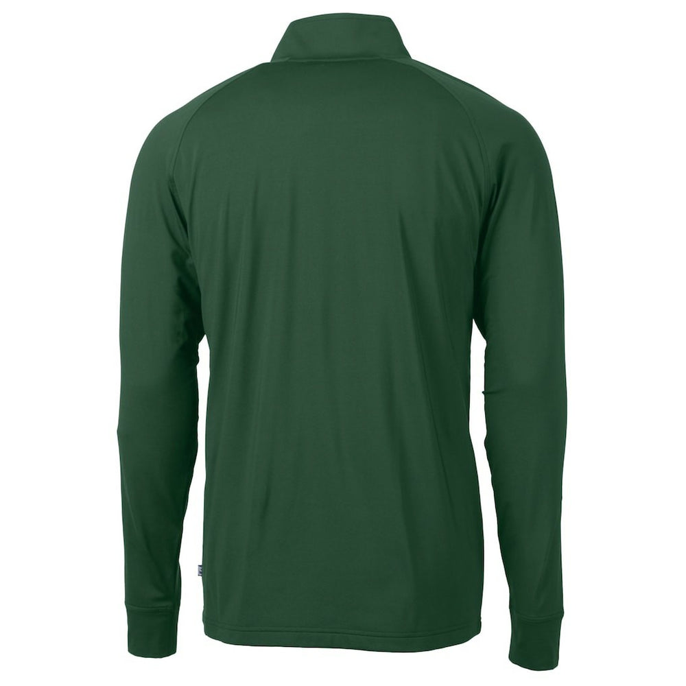 New York Jets  Cutter & Buck Helmet Adapt Eco Knit Stretch Recycled Quarter-Zip Top