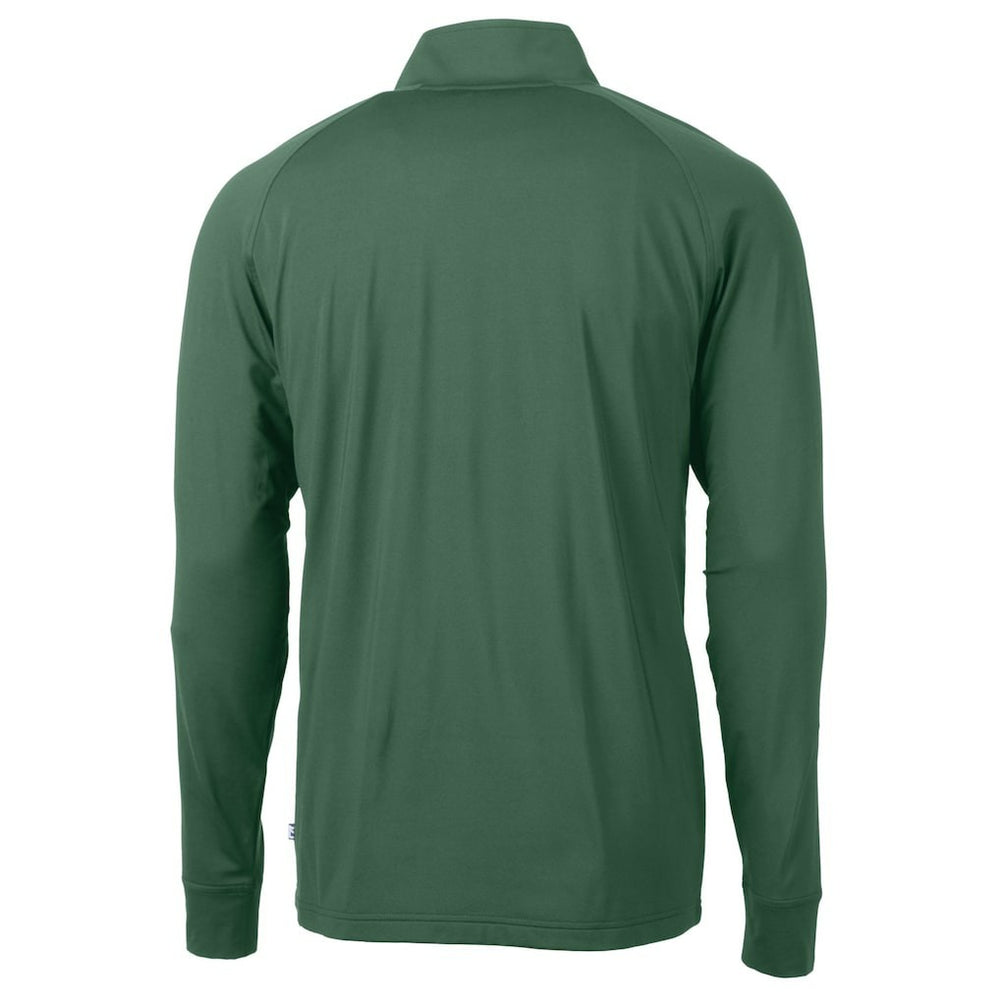 New York Jets  Cutter & Buck Primary Logo Adapt Eco Knit Stretch Recycled Quarter-Zip Top