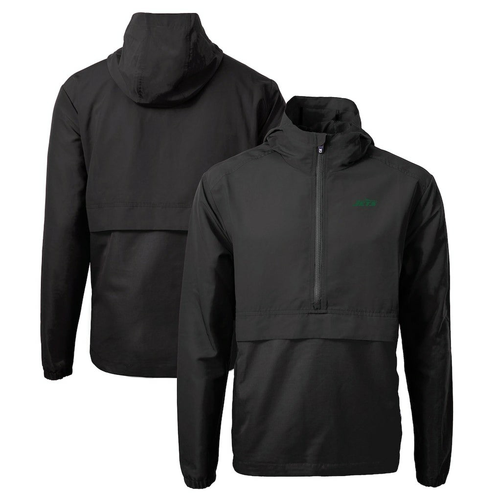 New York Jets  Cutter & Buck Primary Logo Charter Eco Recycled Half-Zip Anorak Jacket