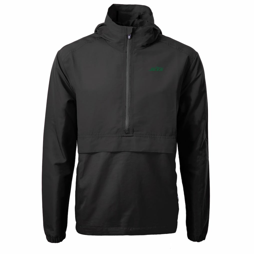 New York Jets  Cutter & Buck Primary Logo Charter Eco Recycled Half-Zip Anorak Jacket