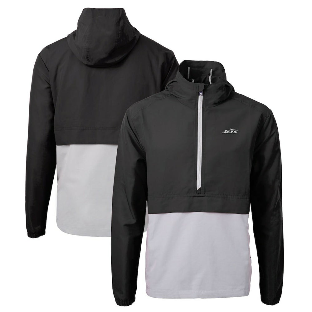 New York Jets  Cutter & Buck Monochromatic Logo Charter Eco Recycled Half-Zip Anorak Jacket