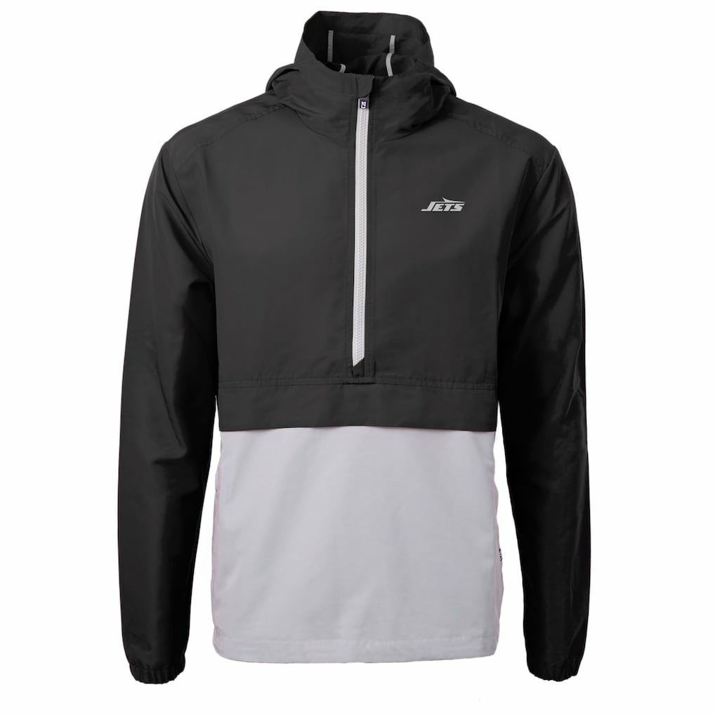 New York Jets  Cutter & Buck Monochromatic Logo Charter Eco Recycled Half-Zip Anorak Jacket