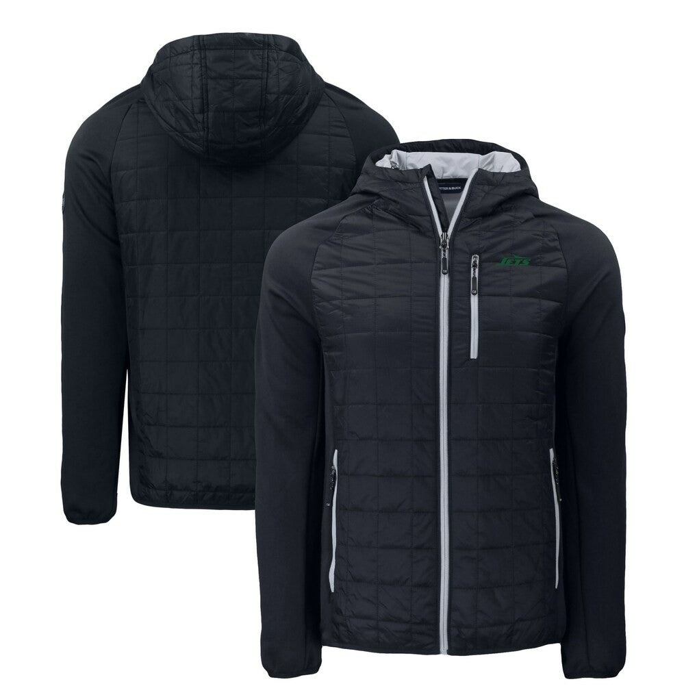 New York Jets  Cutter & Buck Primary Logo Rainier PrimaLoft Eco Full-Zip Hybrid Jacket