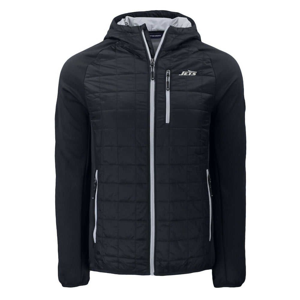 New York Jets  Cutter & Buck Monochromatic Logo Rainier PrimaLoft Eco Full-Zip Hybrid Jacket
