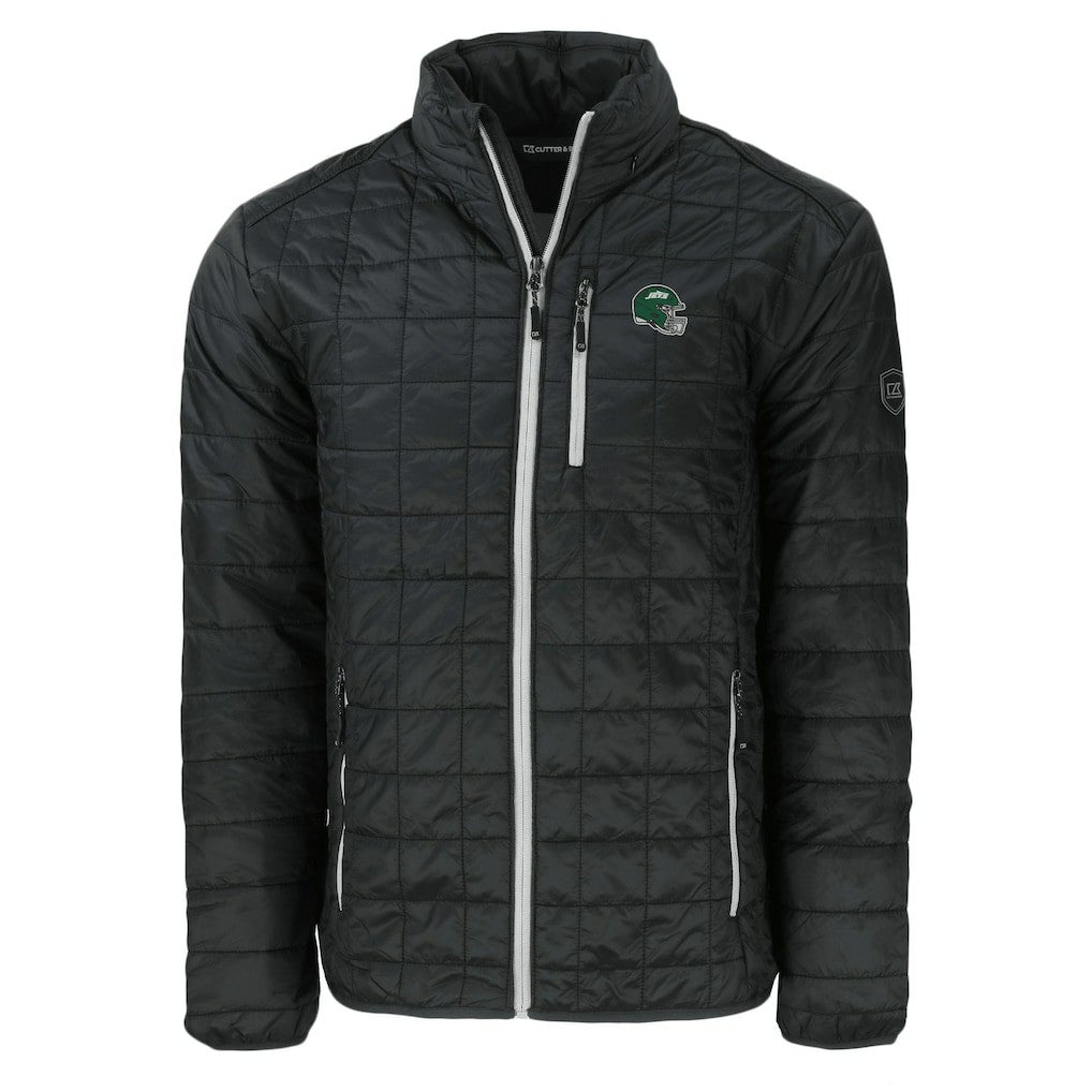 New York Jets  Cutter & Buck Big & Tall Helmet Rainier PrimaLoft Eco Insulated Full-Zip Puffer Jacket