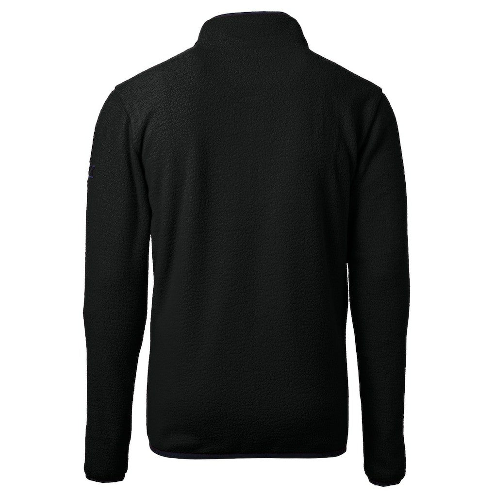 New York Jets  Cutter & Buck Big & Tall Monochromatic Logo Cascade Eco Sherpa Fleece Quarter-Zip Jacket