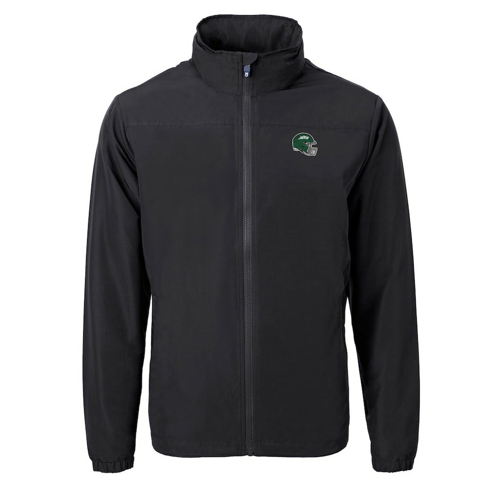 New York Jets  Cutter & Buck Big & Tall Helmet Charter Eco Knit Recycled Full-Zip Jacket