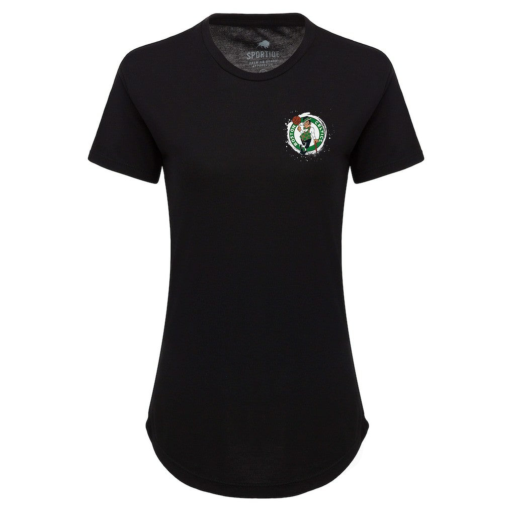 Boston Celtics Sportiqe Women's 2024 NBA Finals Champions King of the Court Phoebe Tri-Blend T-Shirt New