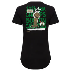 Boston Celtics Sportiqe Women's 2024 NBA Finals Champions King of the Court Phoebe Tri-Blend T-Shirt New