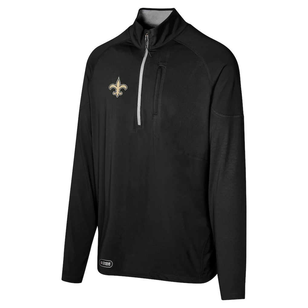 New Orleans Saints  Grind Iron Quarter-Zip Top