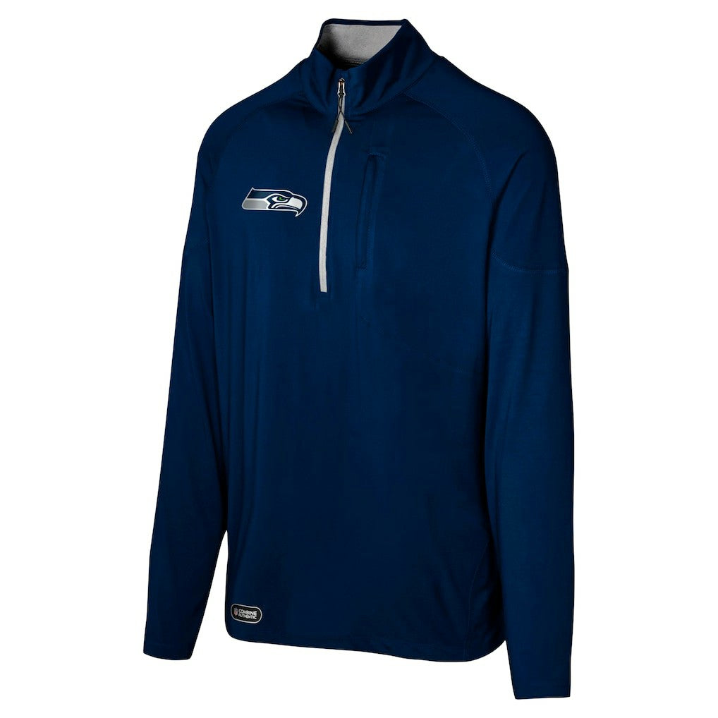 Seattle Seahawks  Grind Iron Quarter-Zip Top