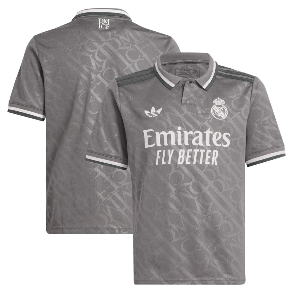 Real Madrid Originals Youth 2024/25 Third Replica Jersey Charcoal - Adidas