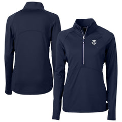 Minnesota Twins Cutter & Buck Women's Adapt Eco Knit Stretch Recycled Half-Zip DryTec Top | MLB Discount