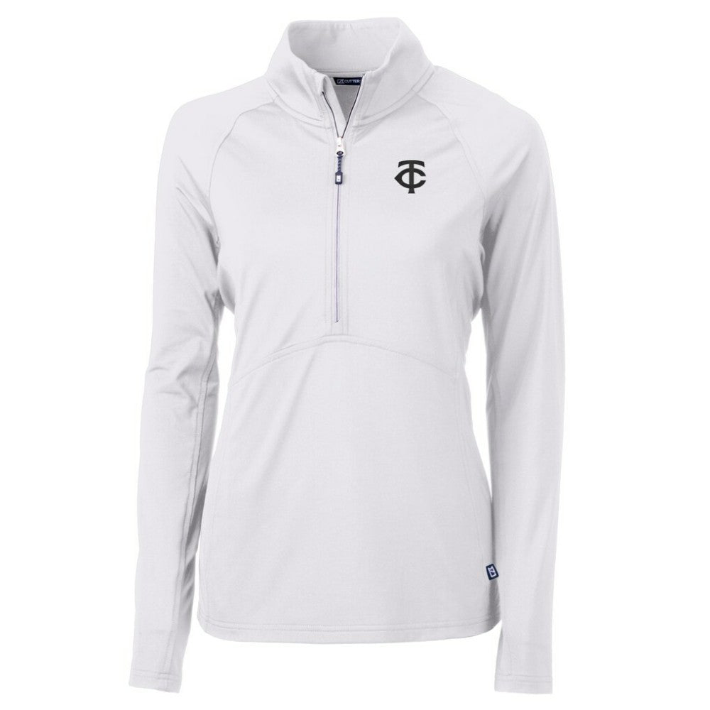 Minnesota Twins Cutter & Buck Women's Adapt Eco Knit Stretch Recycled Half-Zip DryTec Top | MLB Online