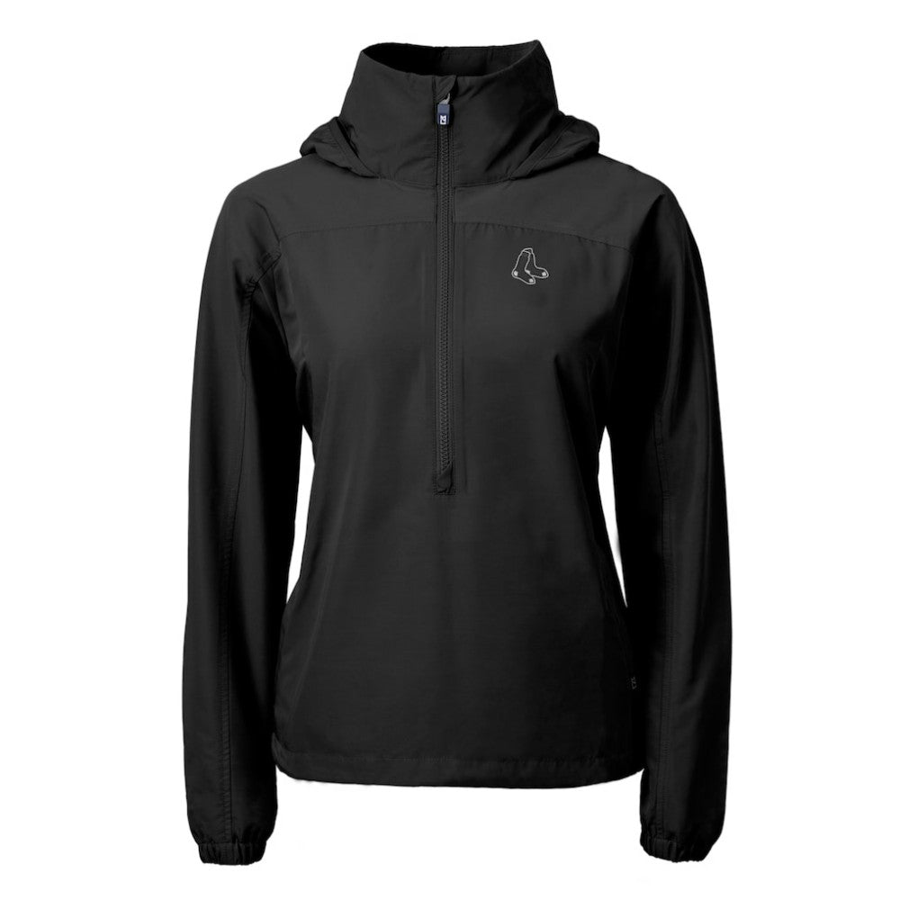 Boston Red Sox Cutter & Buck Women's Charter Eco Recycled Half-Zip Anorak Jacket | MLB US