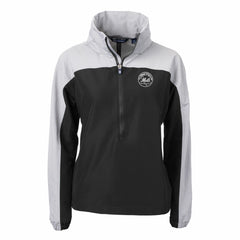 New York Mets Cutter & Buck Women's Charter Eco Recycled Half-Zip Anorak Jacket | MLB Discount