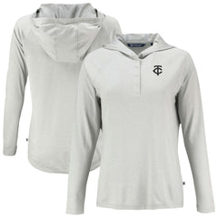 Minnesota Twins Cutter & Buck Women's Coastline Epic Comfort Eco Recycled Raglan Long Sleeve Hoodie T-Shirt | MLB Online