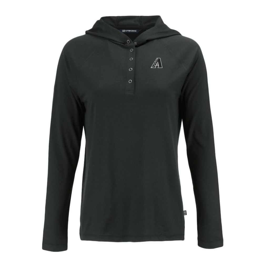Arizona Diamondbacks Cutter & Buck Women's Coastline Epic Comfort Eco Recycled Raglan Long Sleeve Hoodie T-Shirt | MLB Sale