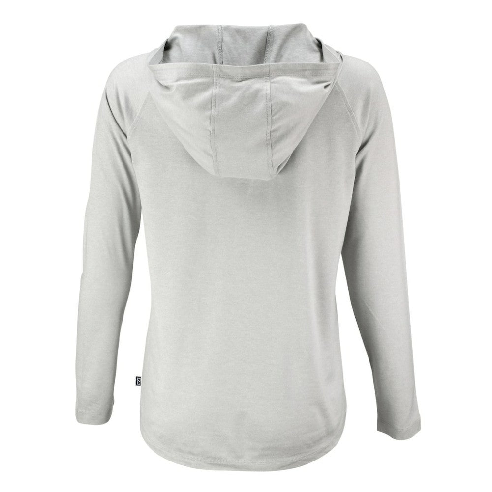 Atlanta Braves Cutter & Buck Women's Coastline Epic Comfort Eco Recycled Raglan Long Sleeve Hoodie T-Shirt | MLB US