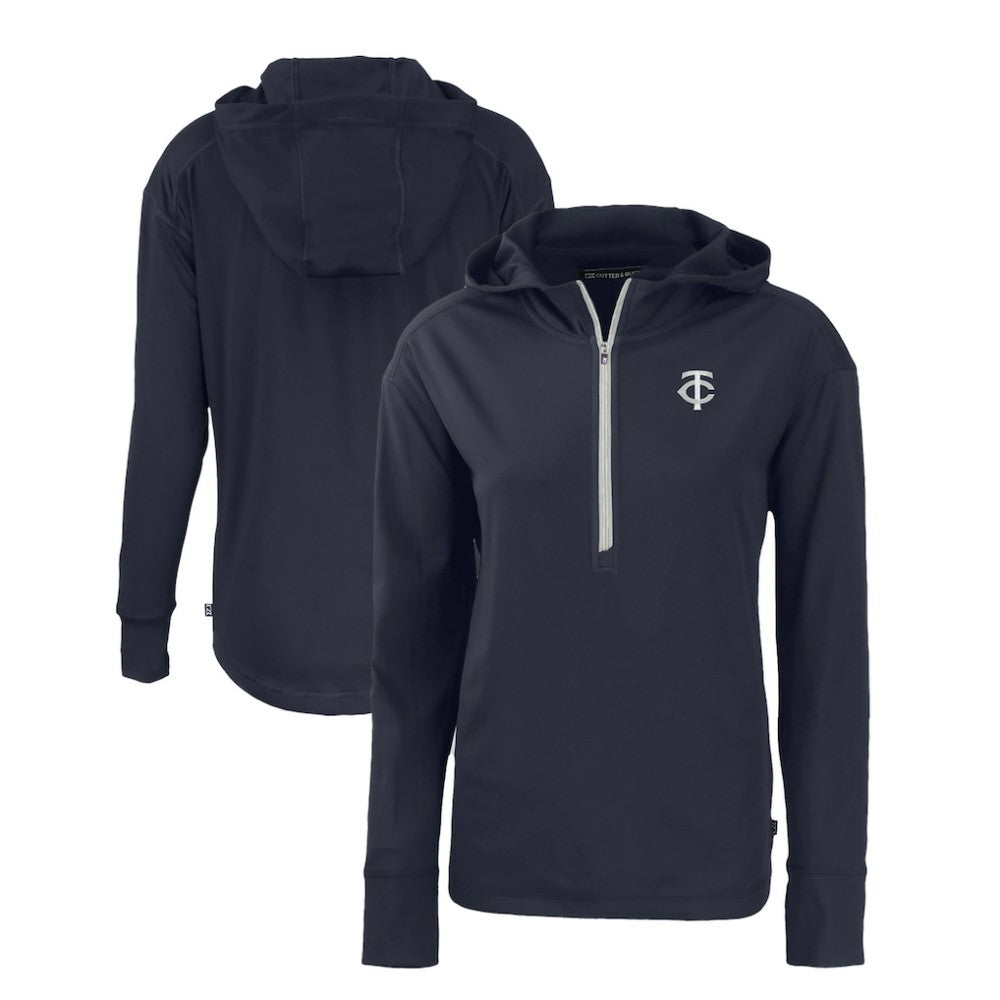Minnesota Twins Cutter & Buck Women's Daybreak Eco Recycled Half-Zip Hoodie | MLB Shop