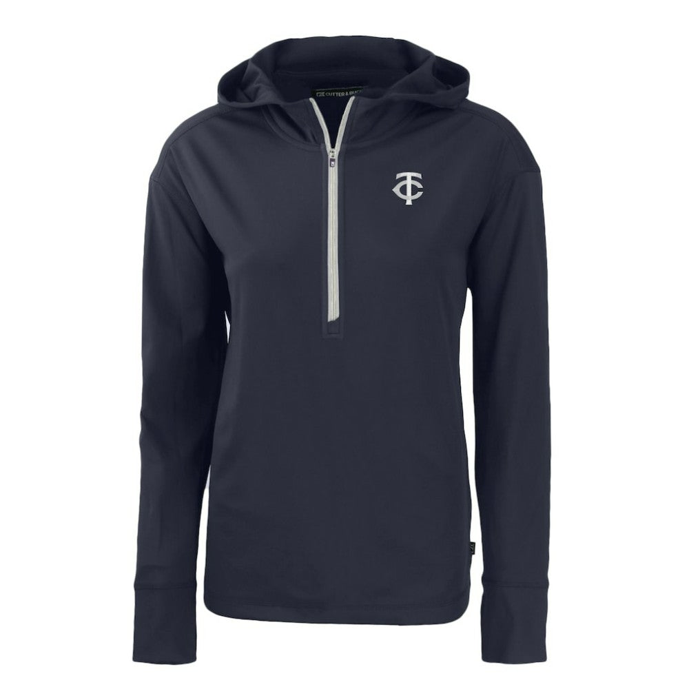 Minnesota Twins Cutter & Buck Women's Daybreak Eco Recycled Half-Zip Hoodie | MLB Shop